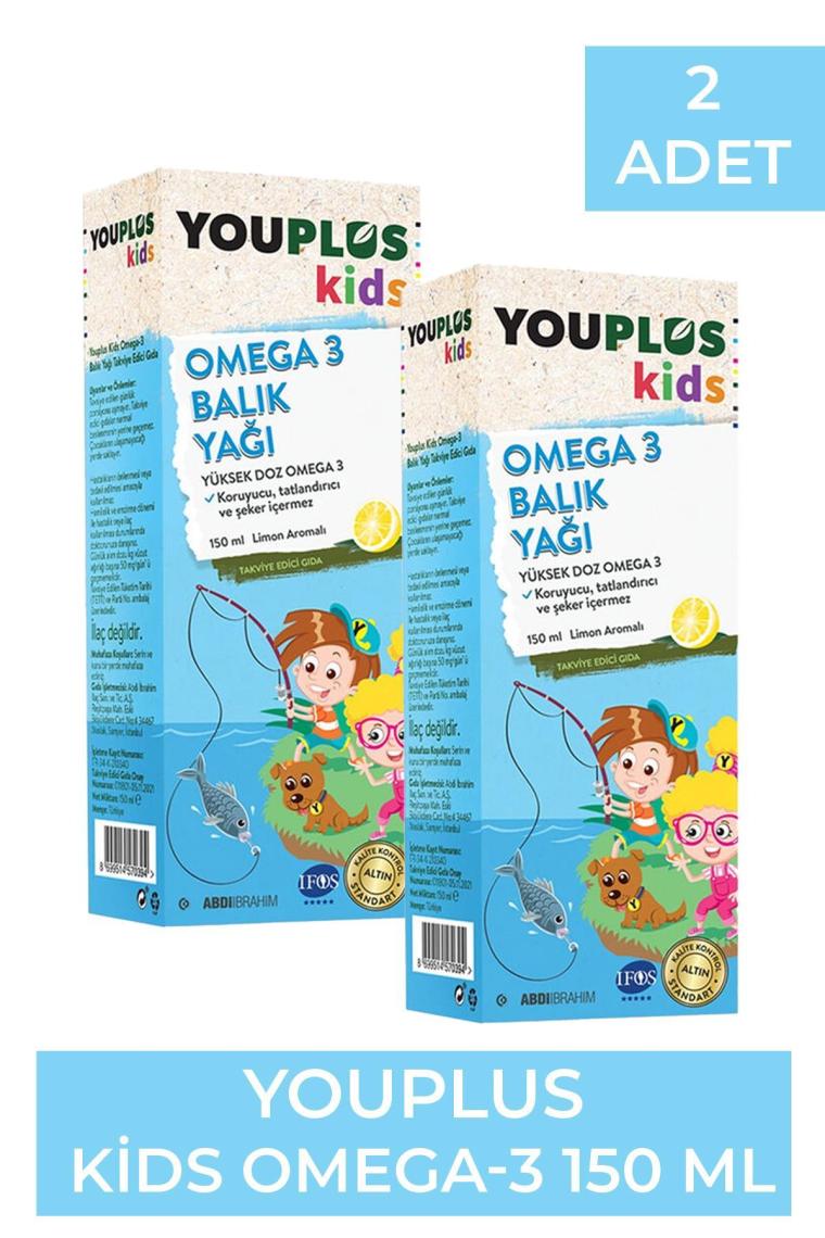 Youplus Kids Omega 3 150 ml Şurup 2 Adet