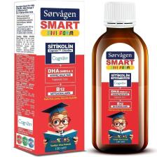Sorvagen Smart Kids Sıvı Form - Sitikolin Dha Omega 3 Norveç Balık Yağı ve B12 - 150 ml