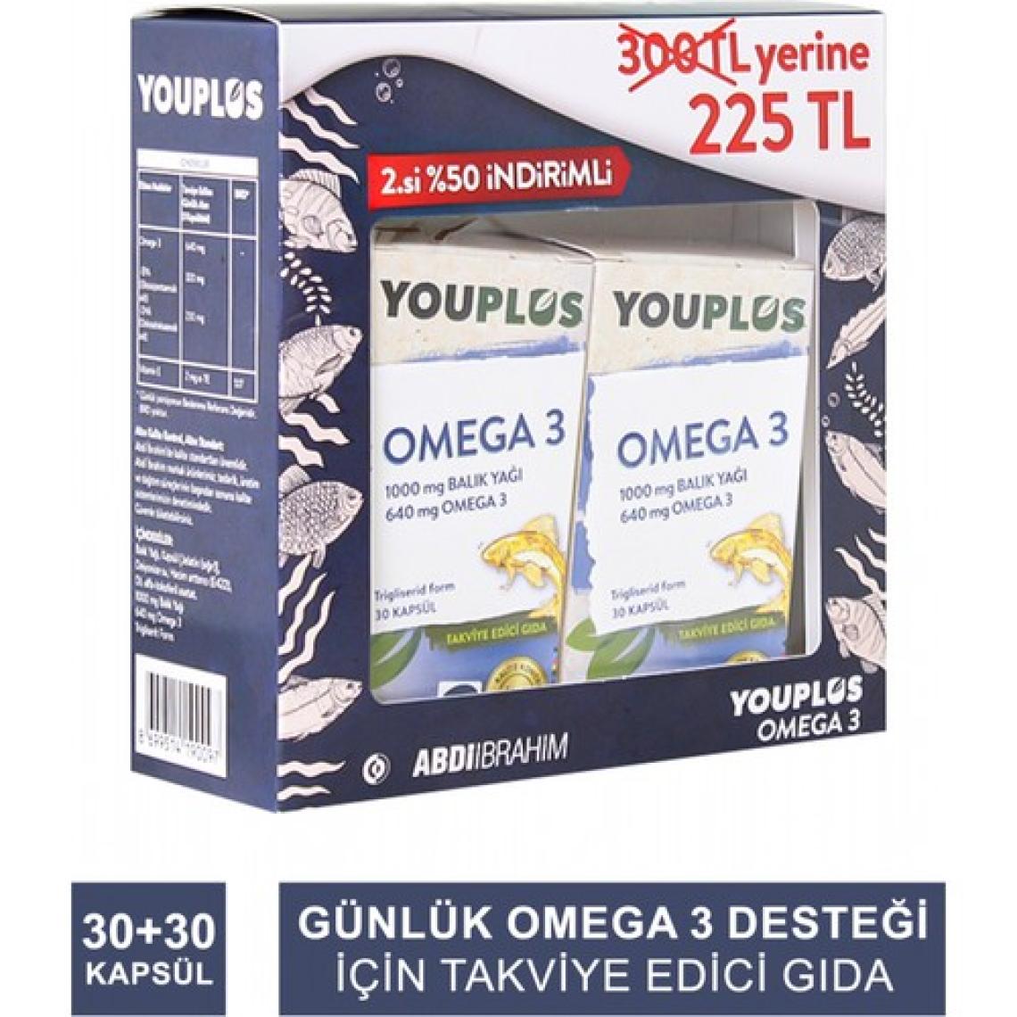 Youplus Omega 3 30+30 Kapsül