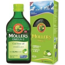 Möller's Omega 3 Elma Aromalı A-D-E Vitaminli Balık Yağı 250 ml