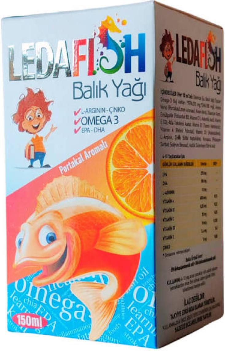 Ledafish Balık Yağı 150 Ml Portakal Aromalı