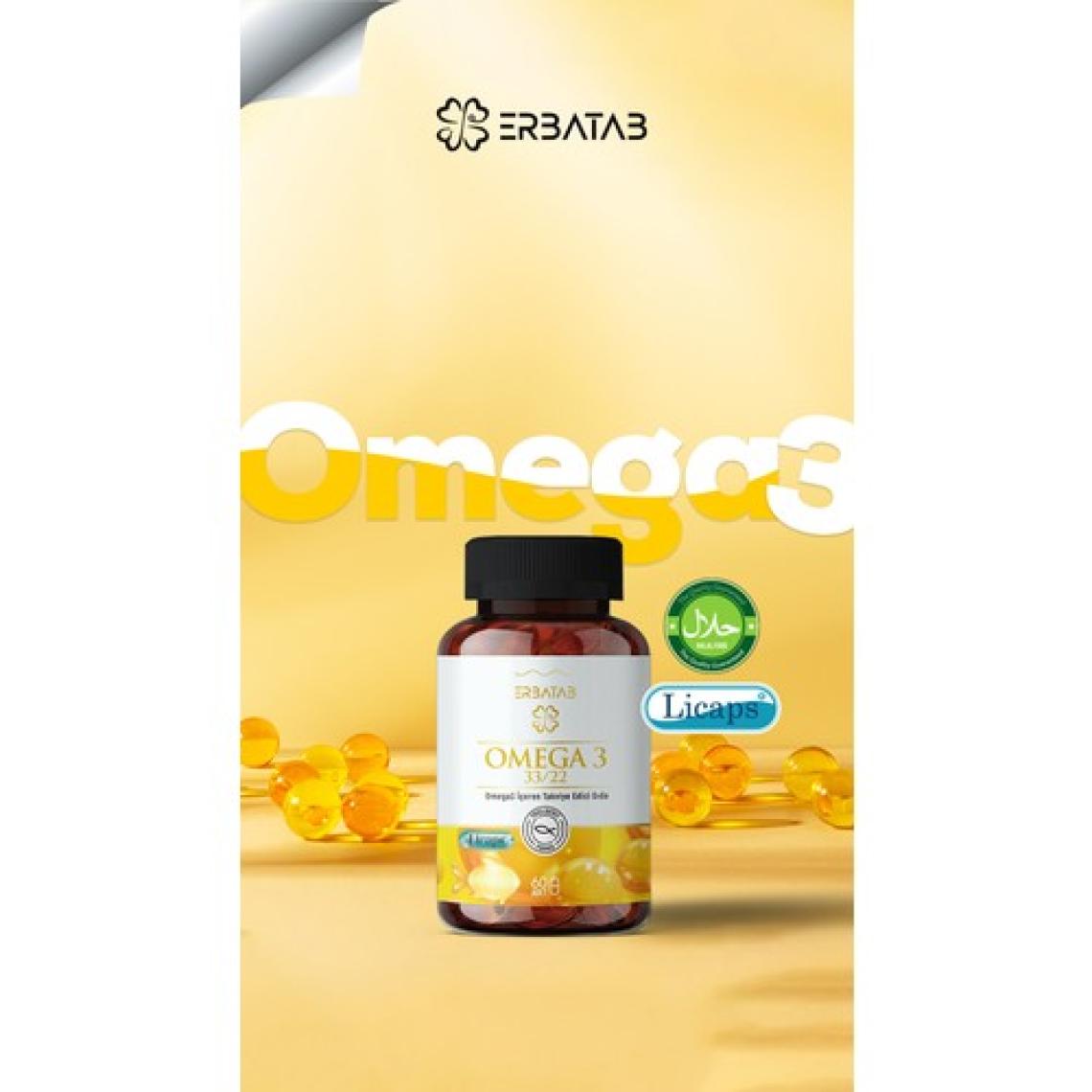 Erbatab Omega 3 Balık Yağı 33/22 60 Kapsül Licaps®