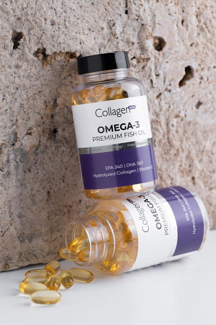 Collagen Forte Platinum Omega 3 Premium Fish Oil Balık Yağı 1000MG 90 Kapsül