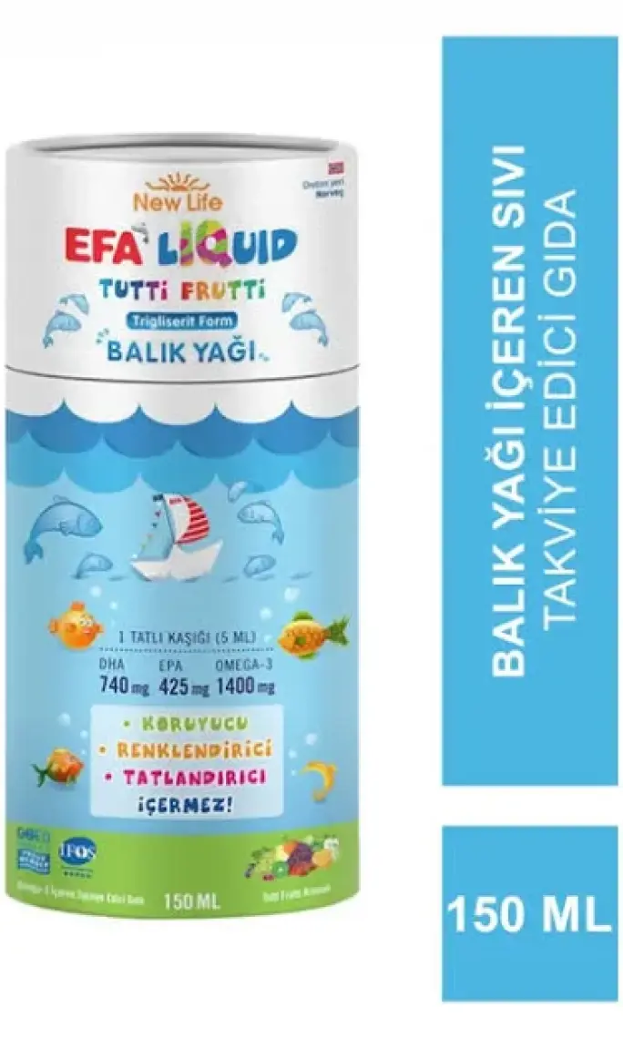 New Life Efa Liquid Balık Yağı Sıvı 150 ml - Tutti Frutti