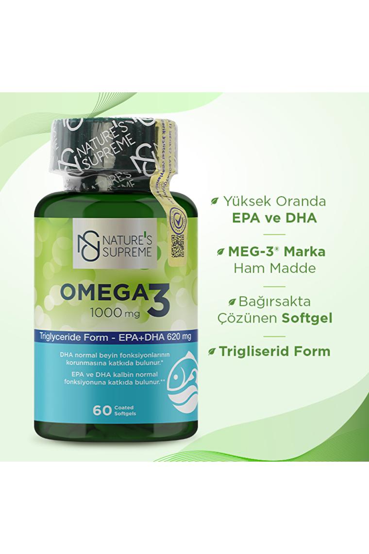 Nature's Supreme Omega 3 1000 Mg 60 Kapsül