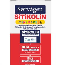 Sorvagen Smart Mini Kapsül Sitikolin, Dha Omega 3 ve B12 - 60 Kapsül