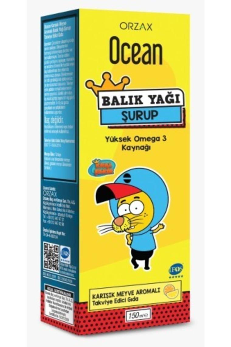 Orzax Ocean Balık Yağı Şurubu Tutti Frutti Kral Şakir 150 ml