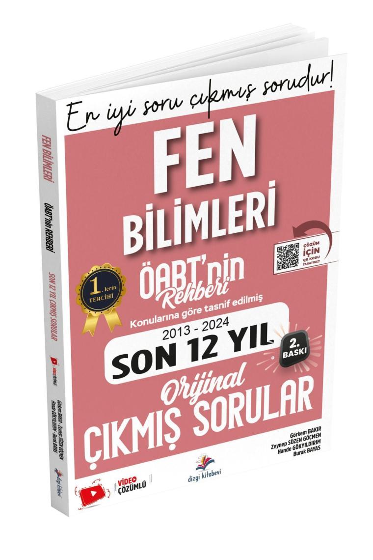 Dizgi Kitap 2024 KPSS Fen Bilgisi ÖABT Konularına Göre Tasnif Edilmiş Tüm Yıllar Video Çözümlü Çıkmış Sorular