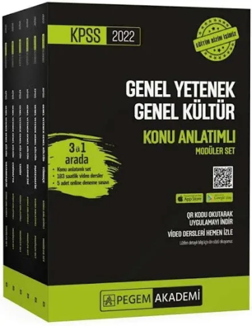 Pegem Akademi Yayıncılık 2022 KPSS Genel Yetenek Genel Kültür Konu Konu Düzenlenmiş Tamamı Çözümlü Çıkmış Sorular Son 5 Sınav