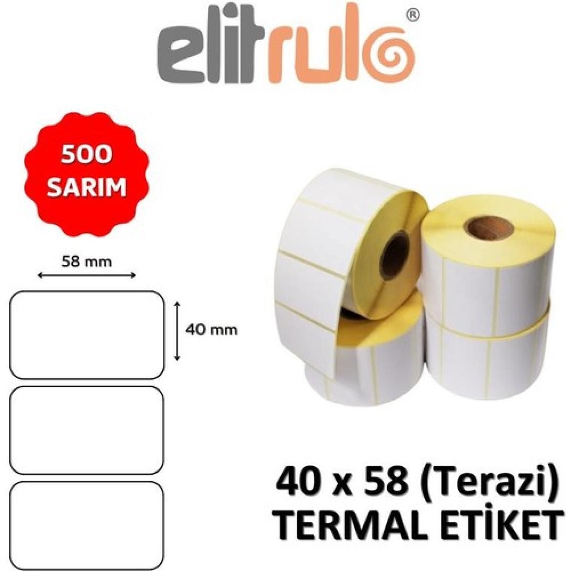 Elit Rulo Terazi Etiketi 40X58 Termal - 500 Adet