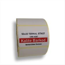 Kalite Barkod 50X20 Termal Etiket |rulo Barkod Etiketi