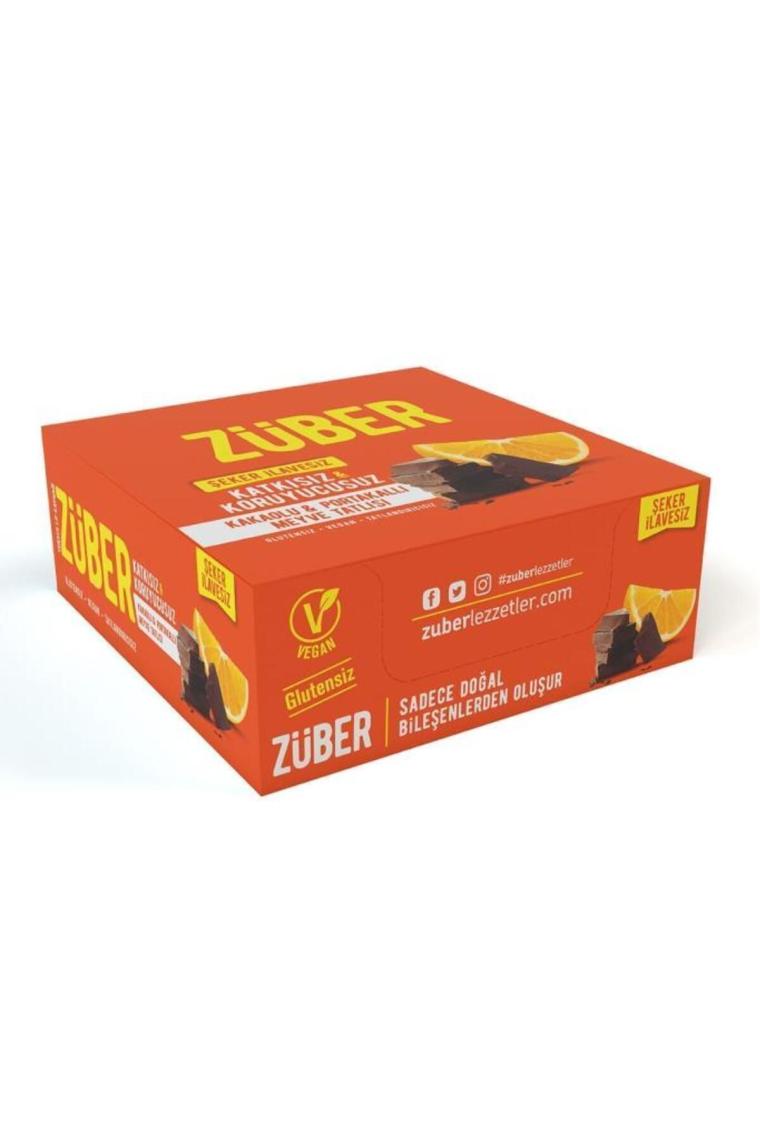 Züber Portakallı & Kakaolu Meyve Barı 12x40 gr