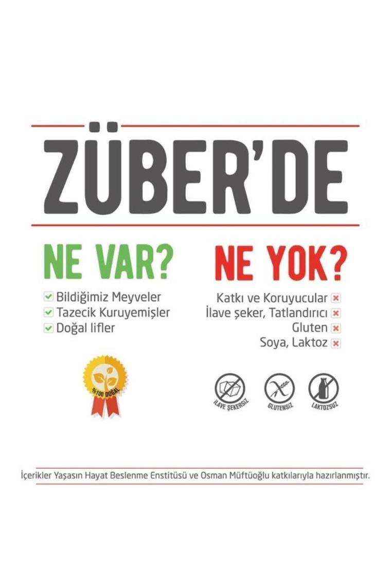 Züber Portakallı & Kakaolu Meyve Barı 12x40 gr