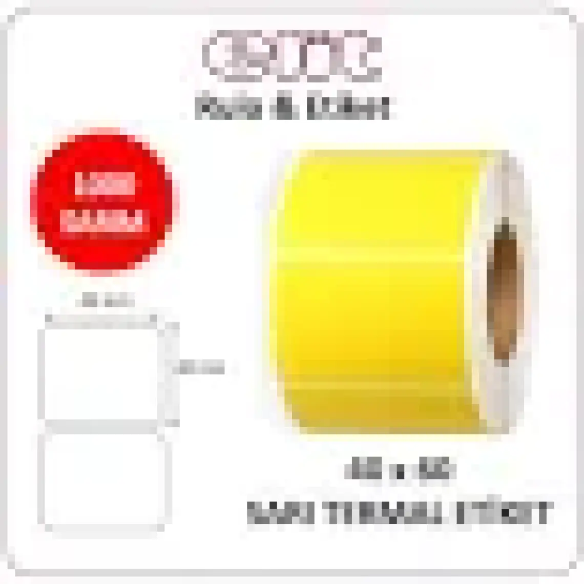 Elitrulo Barkod Etiketi 40X60 Termal Sarı - 1000 Adet