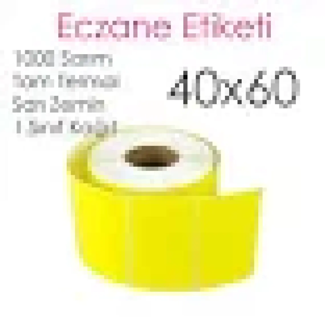 Elitrulo Barkod Etiketi 40X60 Termal Sarı - 1000 Adet