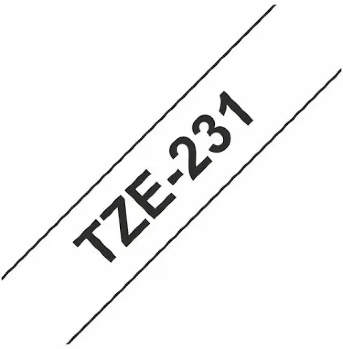 Brother P Touch Tz Tape 12Tze231 Beyaz Etikete Siyah 12Mm 8M