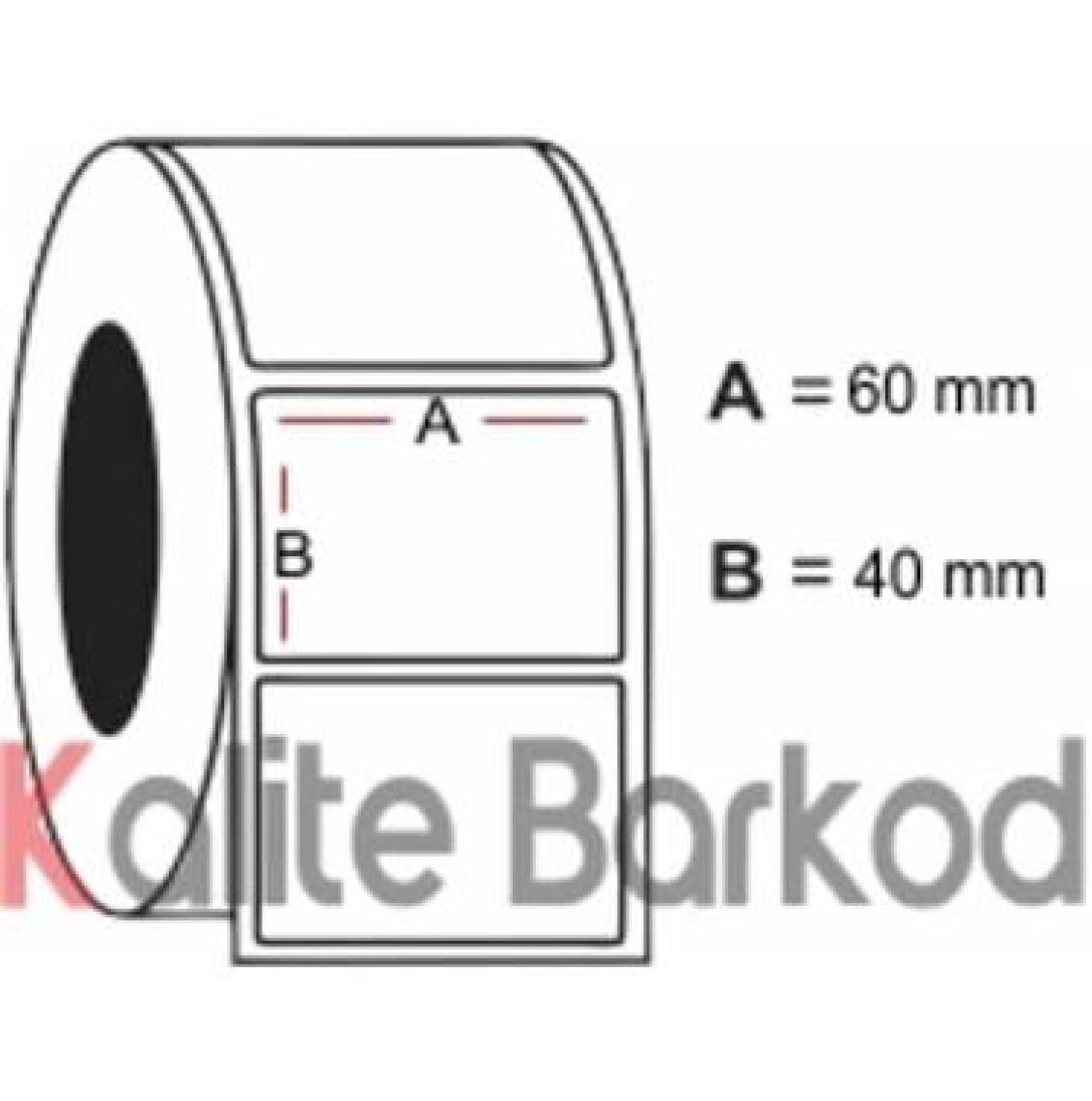 Kalite Barkod 60X40 Termal Etiket Rulo Etiket
