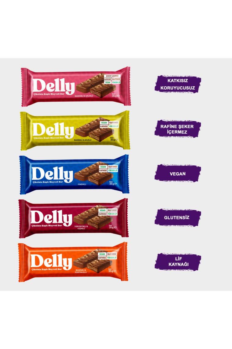 Çikolata Kaplı - Vegan Meyveli Bar - Karışık Kutu 35g X 12 Adet