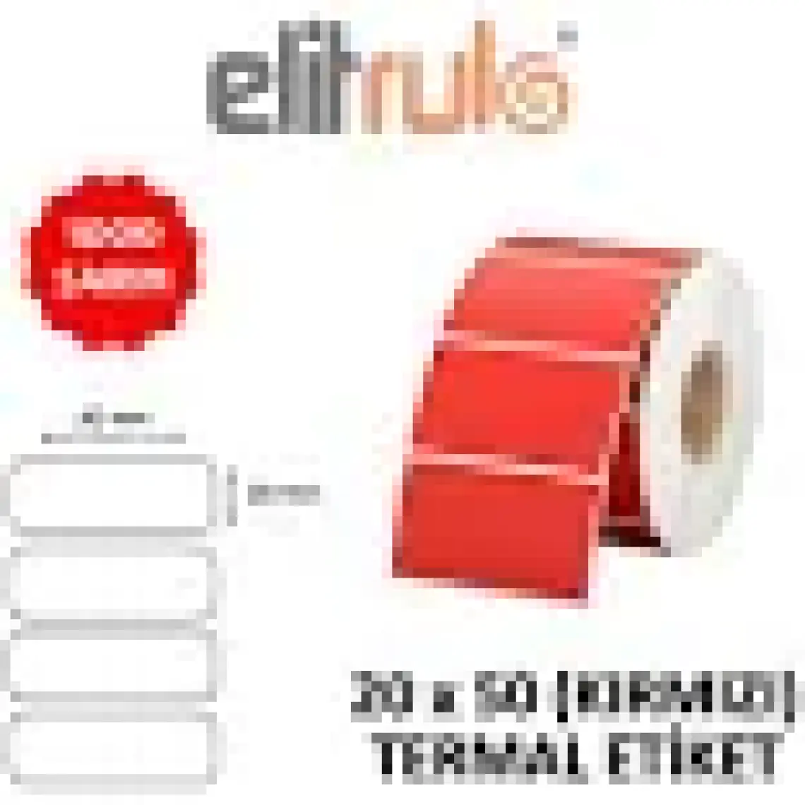 Elit Rulo Barkod Etiketi 20X50 Termal - 1000 Adet