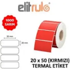 Elit Rulo Barkod Etiketi 20X50 Termal - 1000 Adet