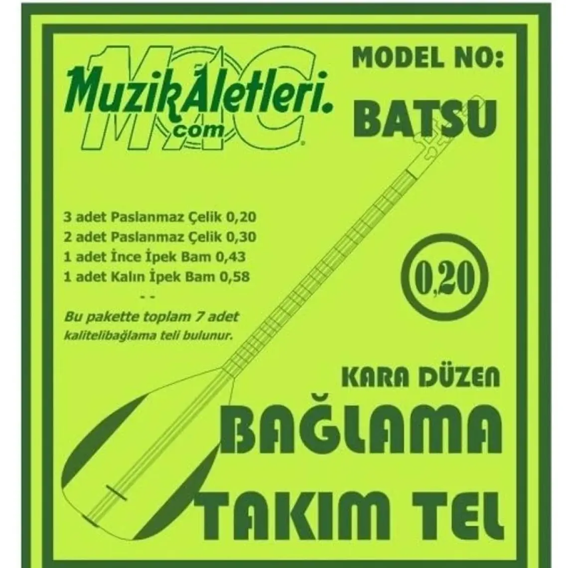 Bağlama Tel Takım 0.20 BATSU