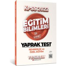 Yediiklim Yayınları 2022 KPSS Eğitim Bilimleri Rehberlik ve Özel Eğitim Çek Kopart Yaprak Test