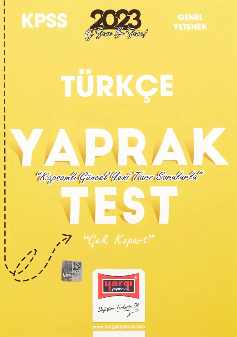 Yargı Yayınevi 2023 KPSS Türkçe Çek Kopart Yaprak Test