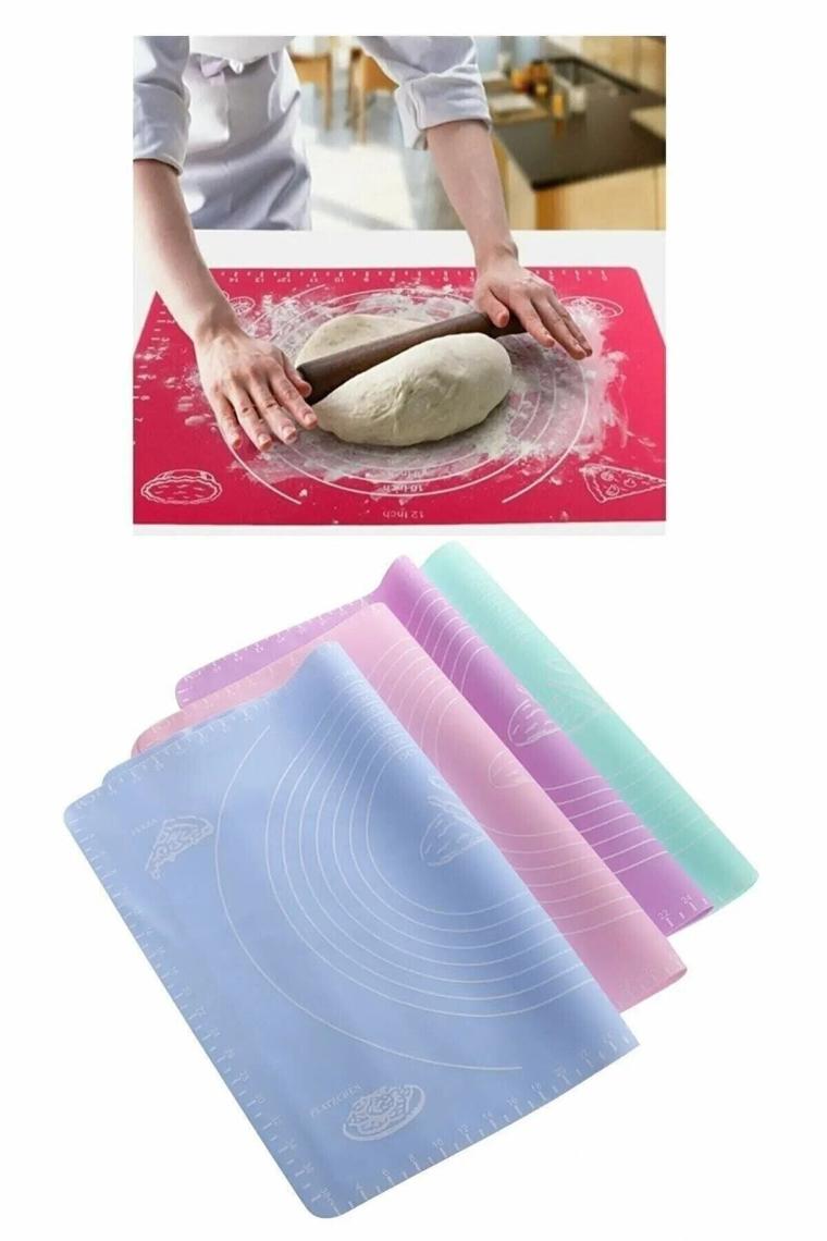 Büyük Boy Silikon Hamur Açma Matı Büyük Ölçü 45x65 Büyük