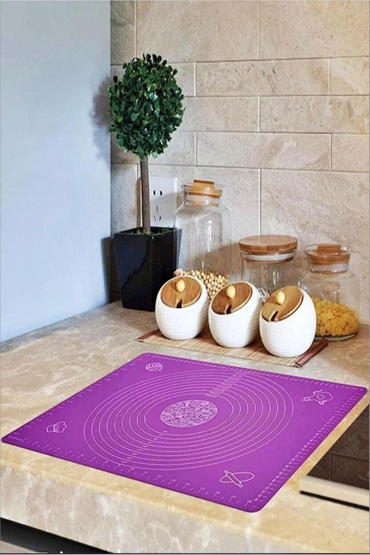 Büyük Boy Silikon Hamur Açma Matı Büyük Ölçü 45x65 Büyük