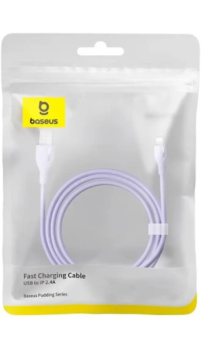 Baseus Pudding Usb-A Light 2.4A Kablo 1.2m Mor (P10355700511-00)