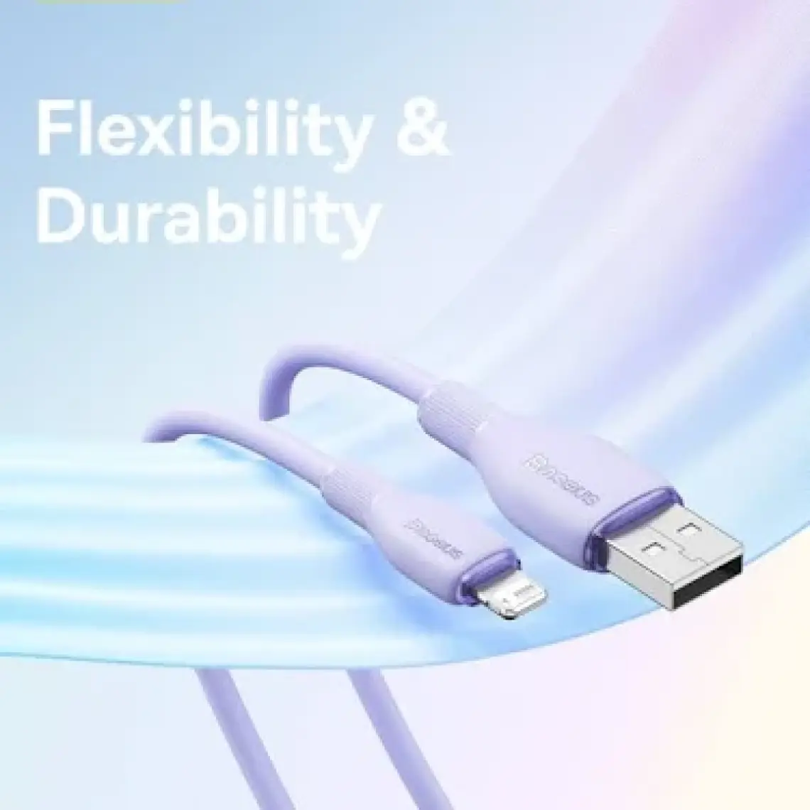 Baseus Pudding Usb-A Light 2.4A Kablo 1.2m Mor (P10355700511-00)