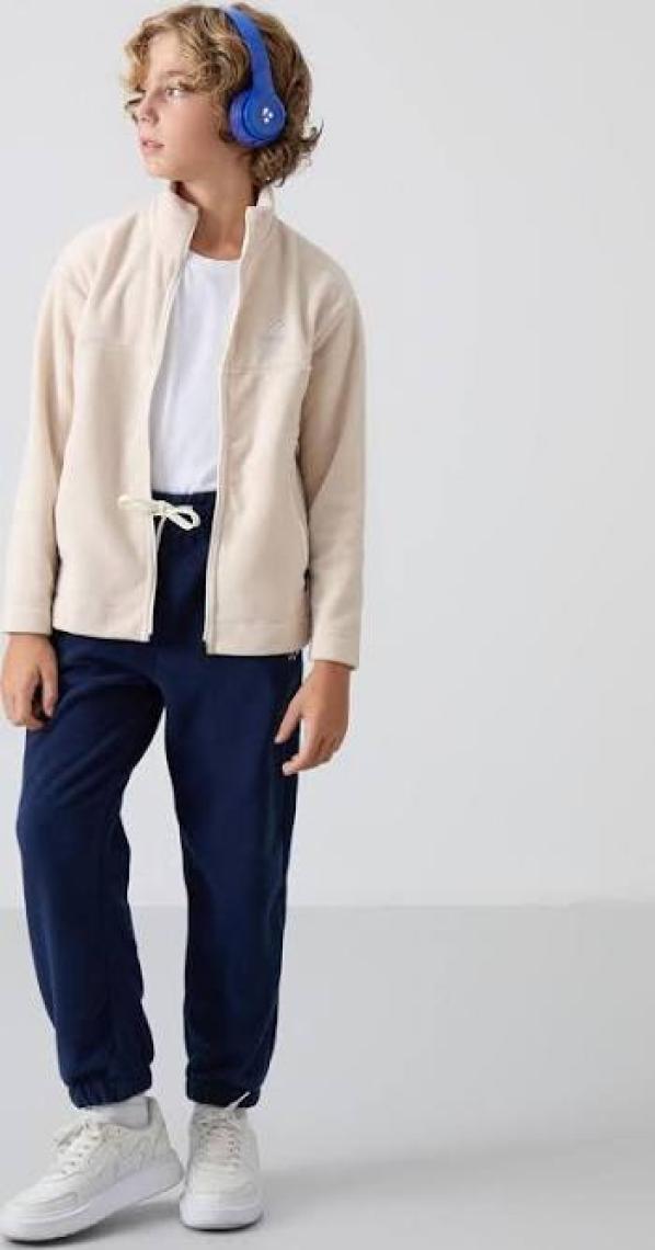 Tommy Life Lacivert Kalın Yumuşak Dokulu Standart Fit Nakışlı Polar Erkek Çocuk Eşofman Alt - 11220
