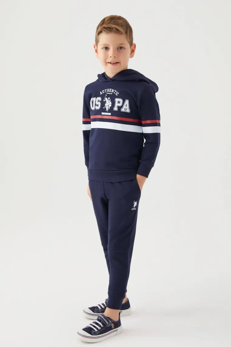 U.S. Polo Assn. Lisanslı Lacivert Erkek Çocuk Eşofman Takım