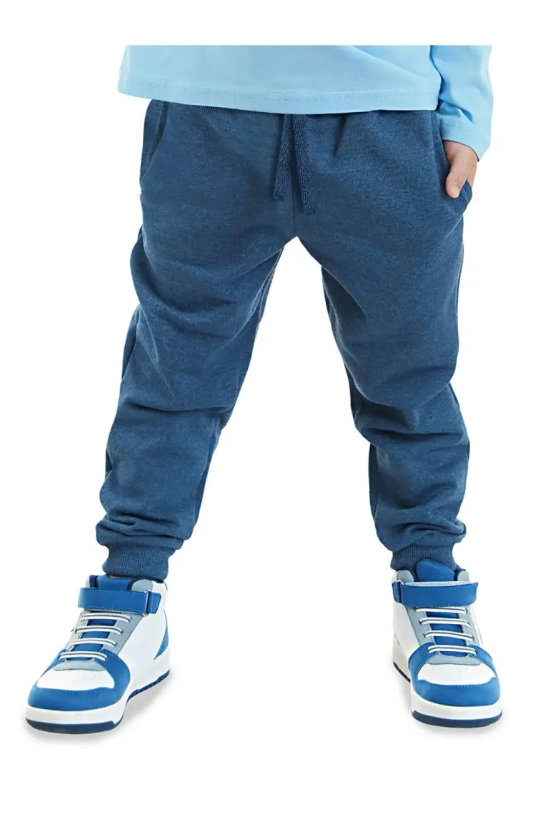 Denokids Basic Unisex Indigo Eşofman Altı