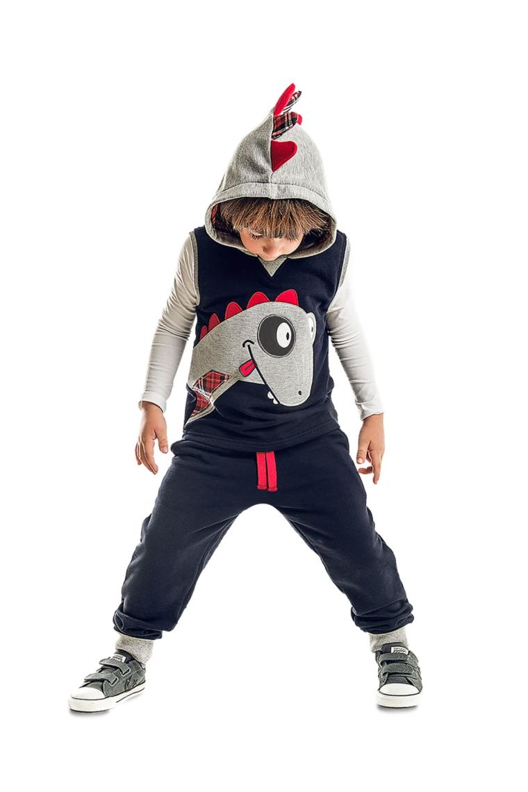 Denokids Dino Erkek Çocuk Kolsuz Yelekli Eşofman Takım