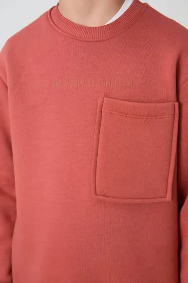 Tommy Life Siyah Pamuklu Kalın İçi Tüylü Yumuşak Dokulu Standart Fit Baskılı Erkek Çocuk Eşofman Takım - 11257