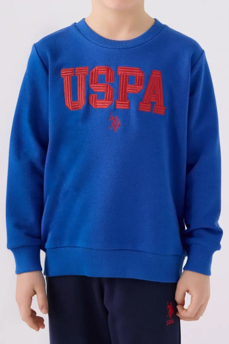 U.S. Polo Assn. Pamuklu Beli Lastikli Bisiklet Yaka Örme Eşofman Takımı Erkek Çocuk Eşofman Takımı US1927