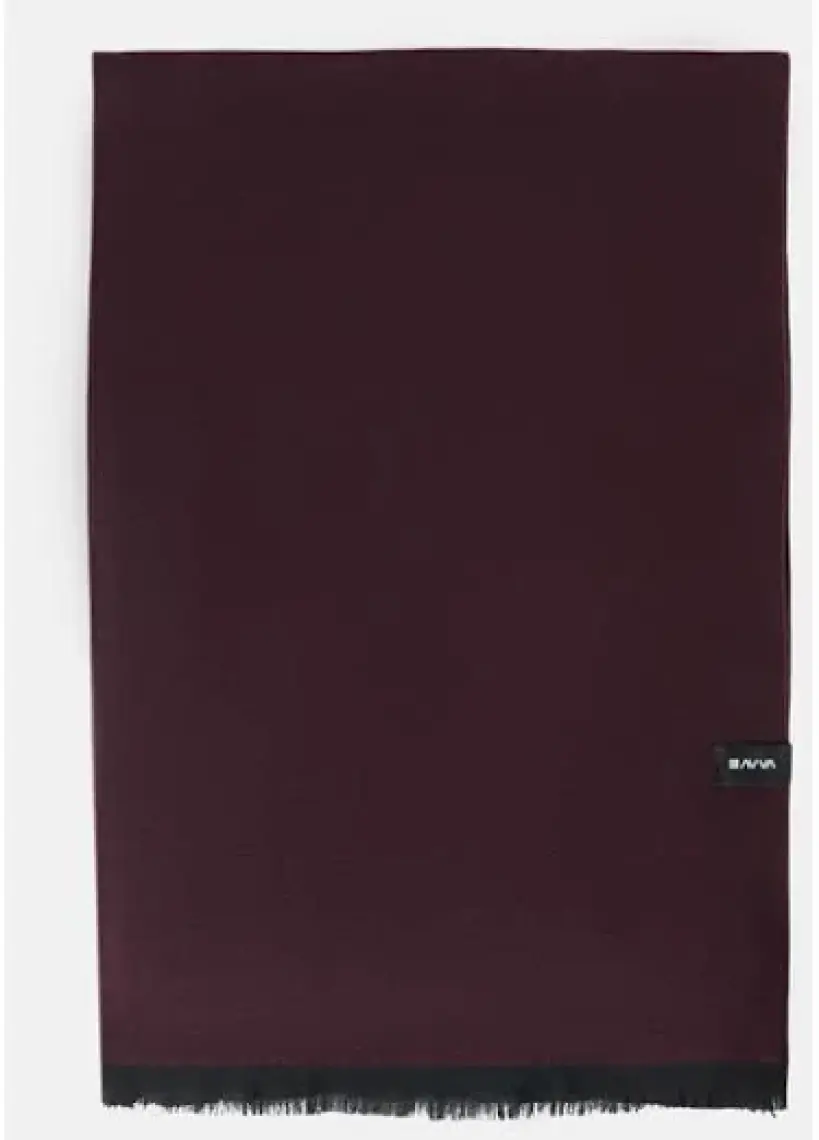 AVVA Erkek Bordo Viskon Karışımlı Püsküllü Şal B009401