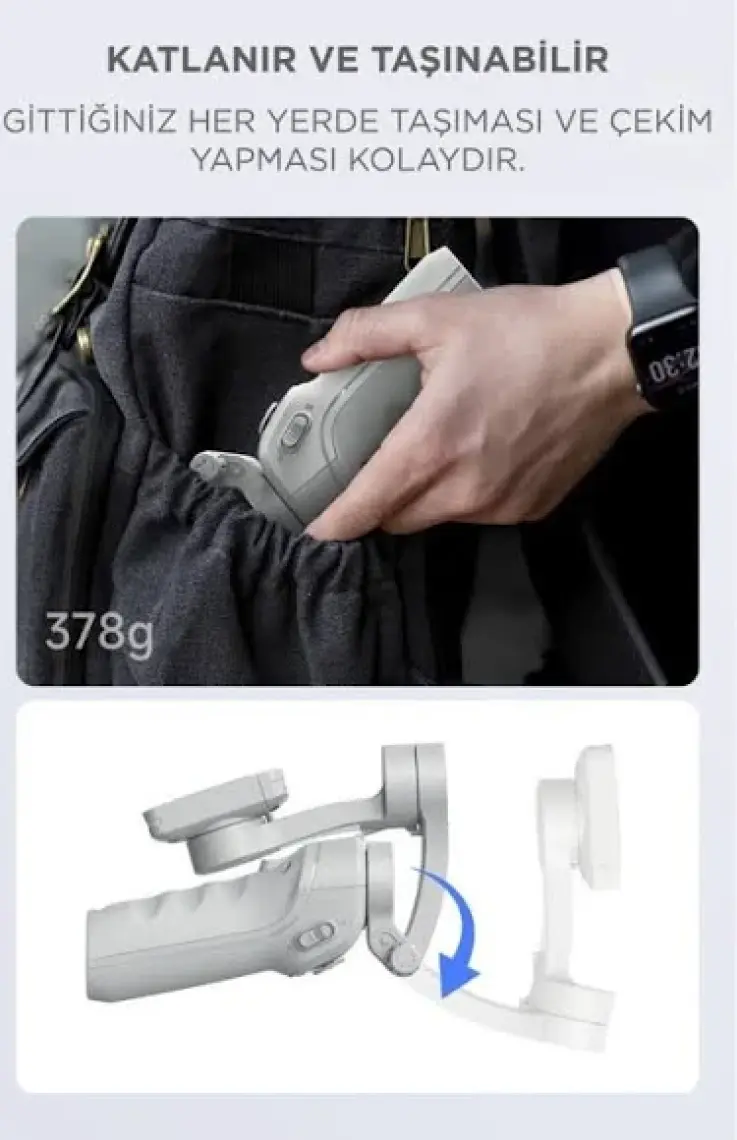 Torima M01 Gri Çok Amaçlı Gimbal Özellikli Tripod Selfie Çubuğu