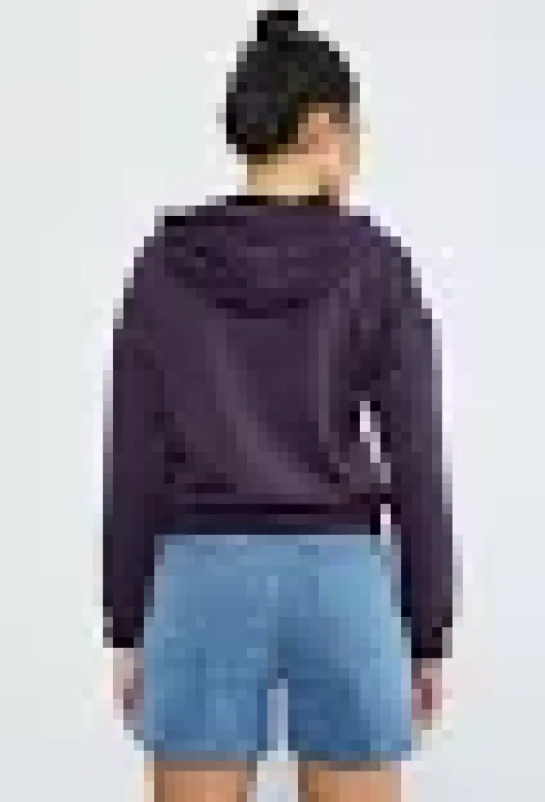 Tommy Life Tommy Life  Bordo Kadın Uzun Kol Rahat Form Kapüşonlu Kadın Sweatshirt-97115
