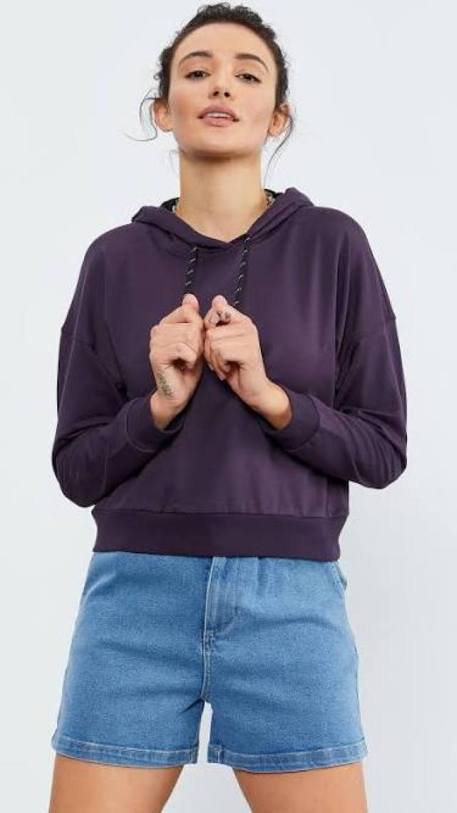 Tommy Life Tommy Life  Klasik Kapüşonlu Kadın Sweatshirt