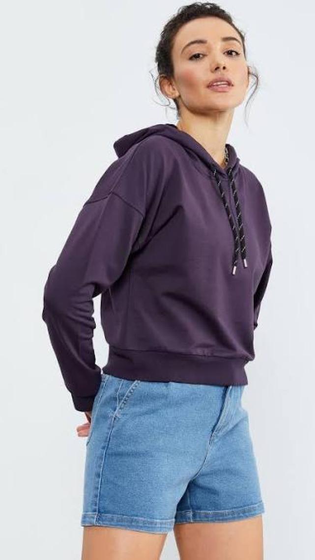 Tommy Life Tommy Life  Klasik Kapüşonlu Kadın Sweatshirt