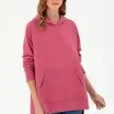 U.S. Polo Assn. Kadın Koyu Pembe Sweatshirt 50296944-VR167
