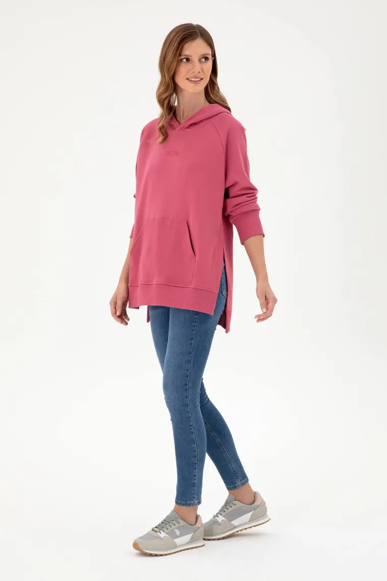 U.S. Polo Assn. Kadın Koyu Pembe Sweatshirt 50296944-VR167