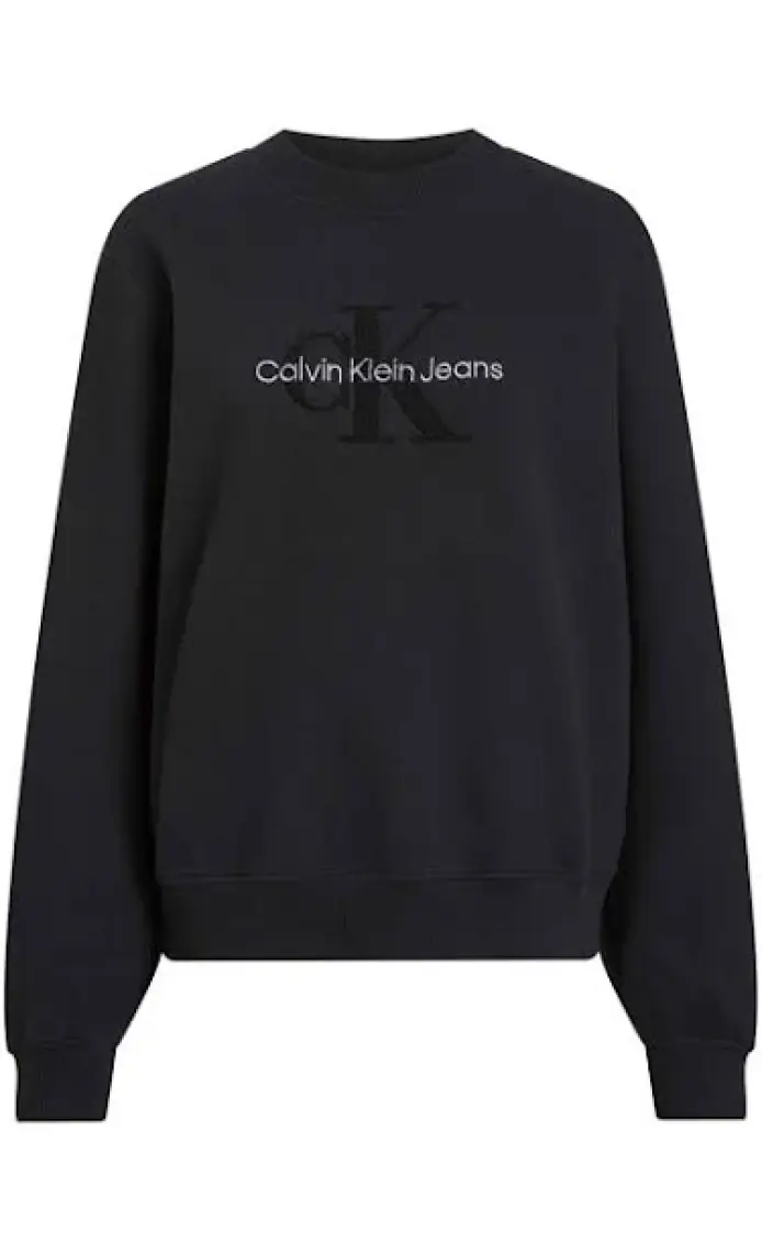 Calvin Klein Logo Işlemeli Pamuklu Comfort Fit Bisiklet Yaka Sweat J20J224652BEH Bayan Sweat J20J224652 Beh