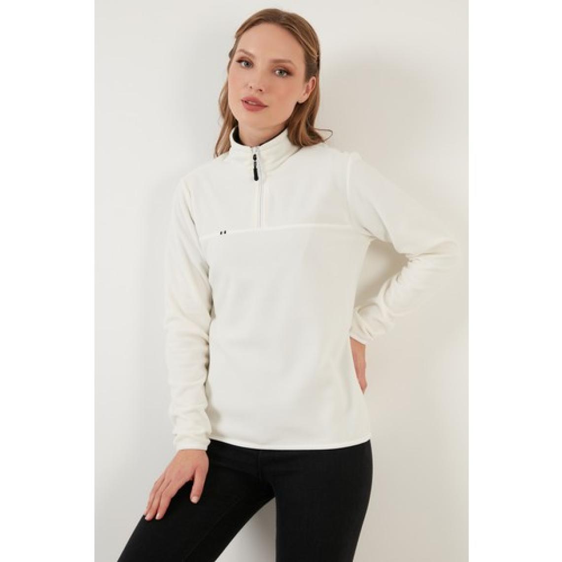 Lela Slim Fit Yumuşak Dokulu Anti-Pilling Tüylenme Yapmayan Yarım Fermuarlı Polar Bayan POLAR 5907000