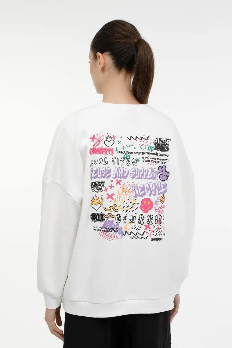 Lumberjack Wl Tına-B 16ES213 3pr Ekru Kadın Sweatshirt