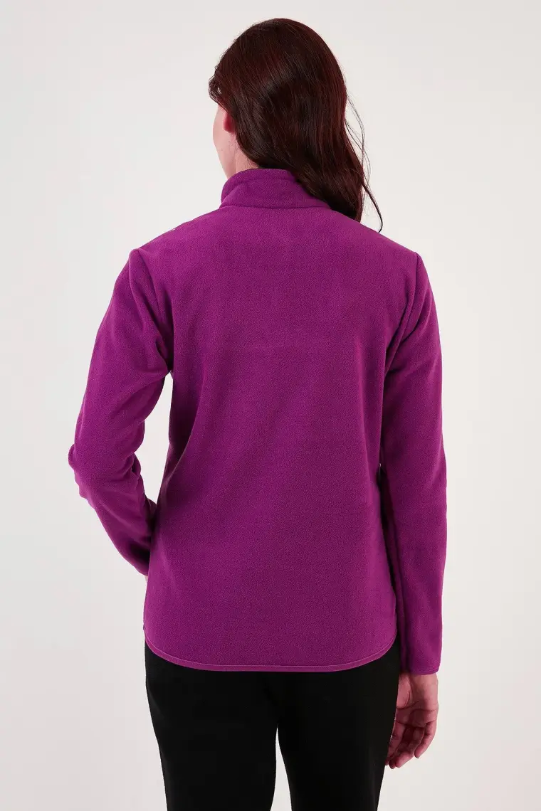 Lela Slim Fit Yumuşak Dokulu Anti-Pilling Tüylenme Yapmayan Yarım Fermuarlı Polar Bayan POLAR 5907000