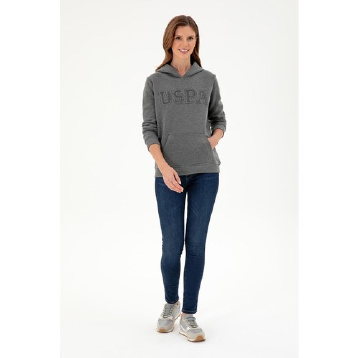 U.S. Polo Assn. Kadın Antrasit Melanj Sweatshirt 50296931-VR081