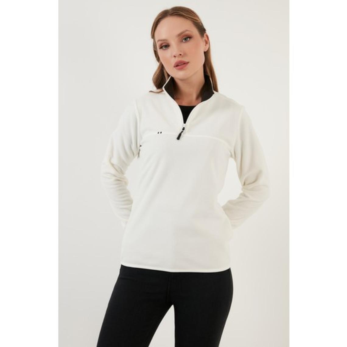 Lela Slim Fit Yumuşak Dokulu Anti-Pilling Tüylenme Yapmayan Yarım Fermuarlı Polar Bayan POLAR 5907000